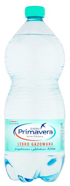 Вода минеральная Primavera п/бут слабогазированная 1 л 