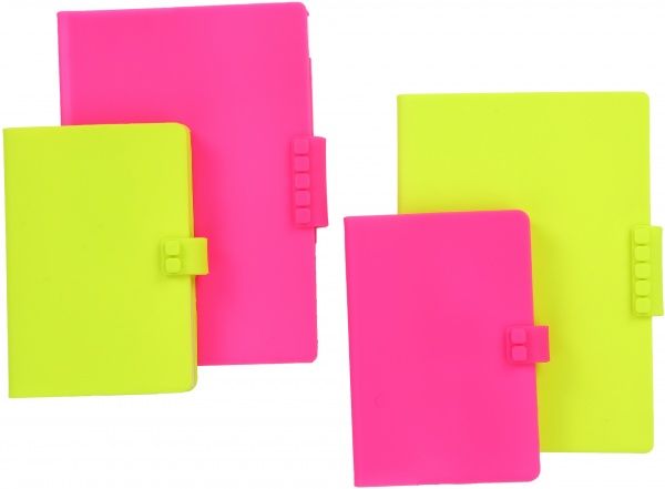 Книга для записей силиконовая Желтый неон А5 100 л.