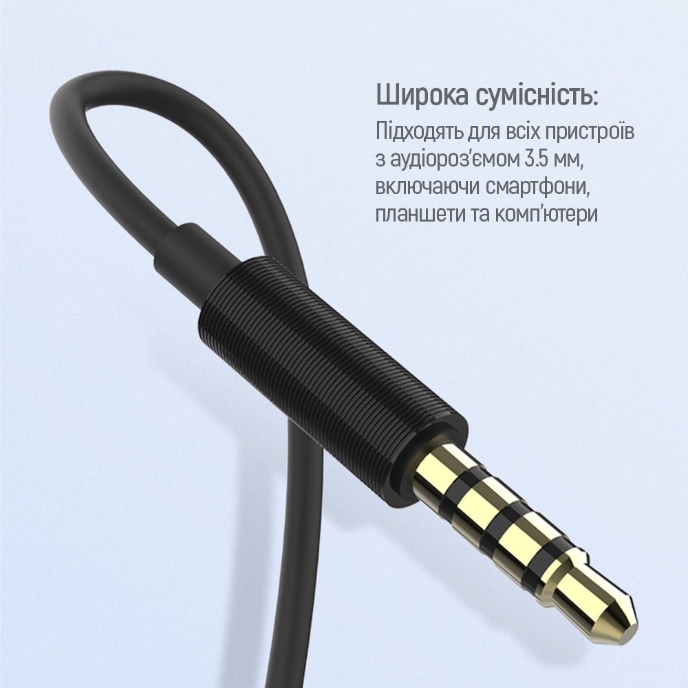 Навушники ColorWay Slim 3.5 mm Wired Earphone Blast 1 black (CW-WD01BK)