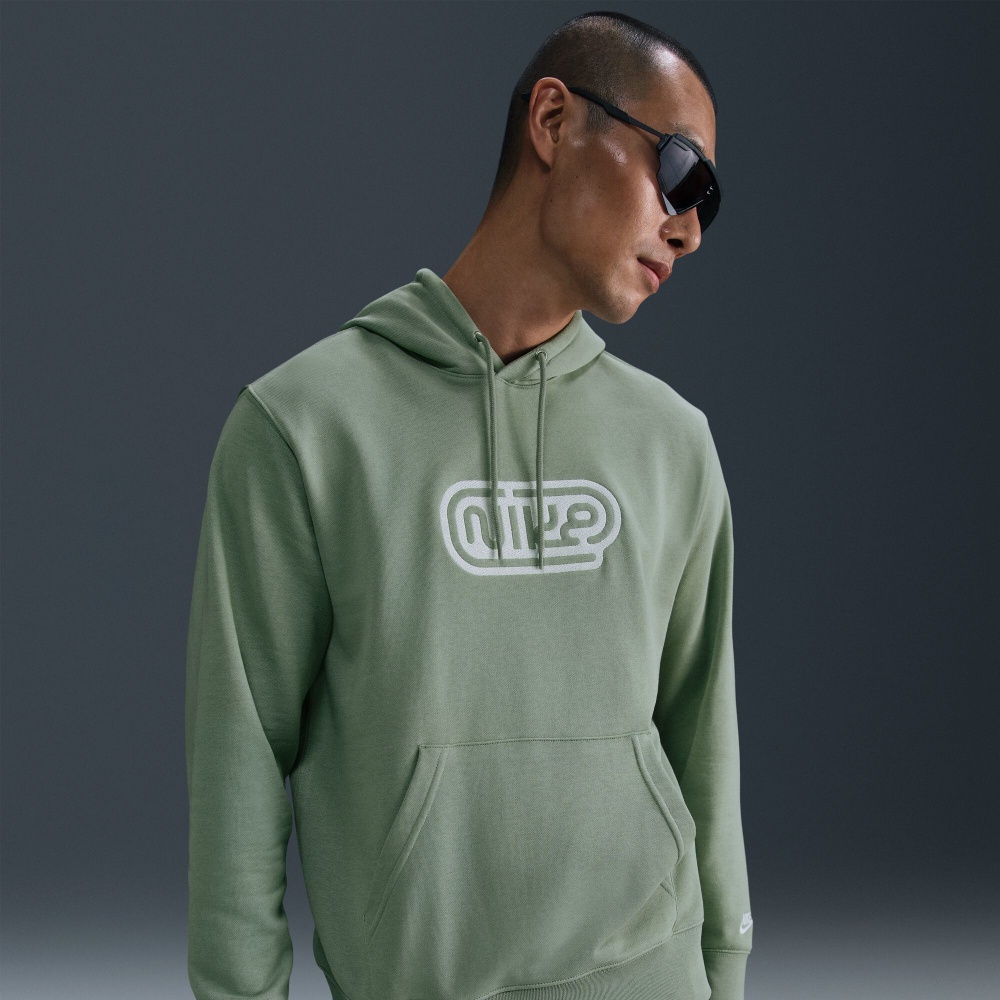 Джемпер Nike M NK CLUB FT HOODIE FONT GX HJ2506-370 р.L хакі
