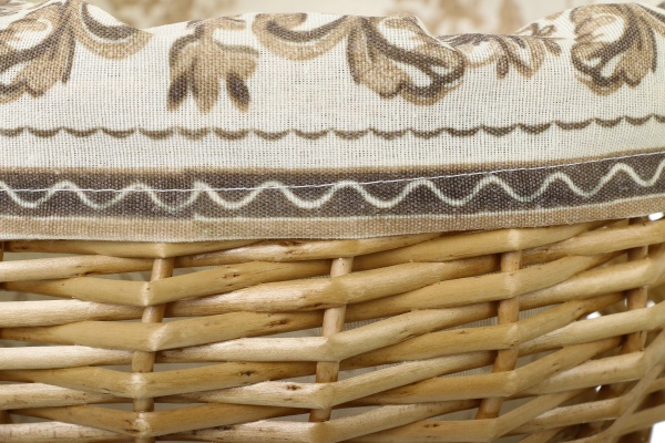 Корзинка плетеная с текстилем 29х22х17/33 см EBE18-11-2 