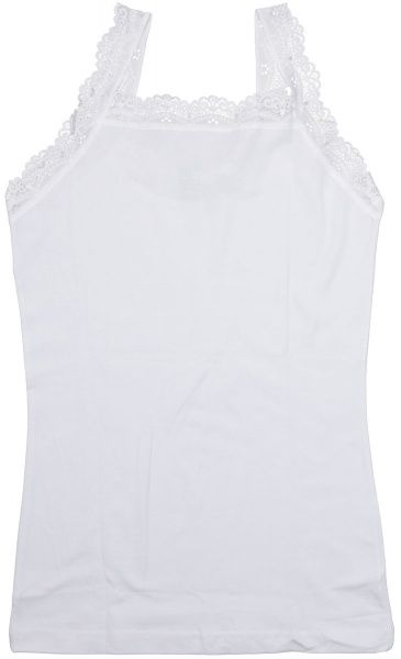 Майка женская Gurlesin с кружевом р. S белый 