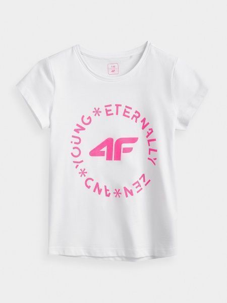 Футболка 4F NOSDJ-JTSD200A-10S 128 белый