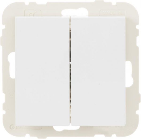 Выключатель перекрестный двухклавишный Efapel Logus без подсветки 10 А 250В белый 21204 TBR