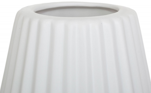Ваза керамическая белый Осло 17,5х24,5 см
