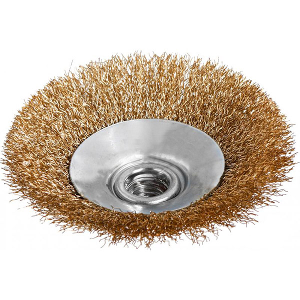 Щетка конусная с рифленой проволоки 115мм Compass