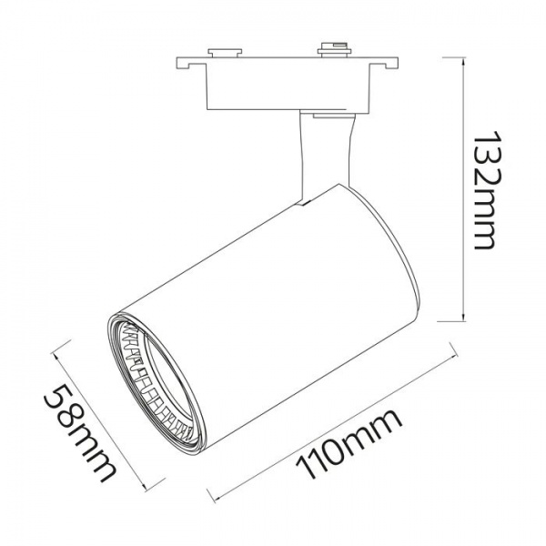Трековый прожектор HOROZ ELECTRIC 10 Вт 4200 К белый 018-020-0010-010 
