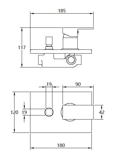 Смеситель для ванны Mixxen FUSION хром вмонт. MXTA0674