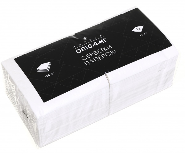 Салфетки столовые Origami Horeca однослойные 24x23 см белые 450 шт.