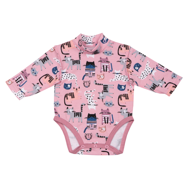 Боди для девочки GABBI Котики р.80 розовый 13867