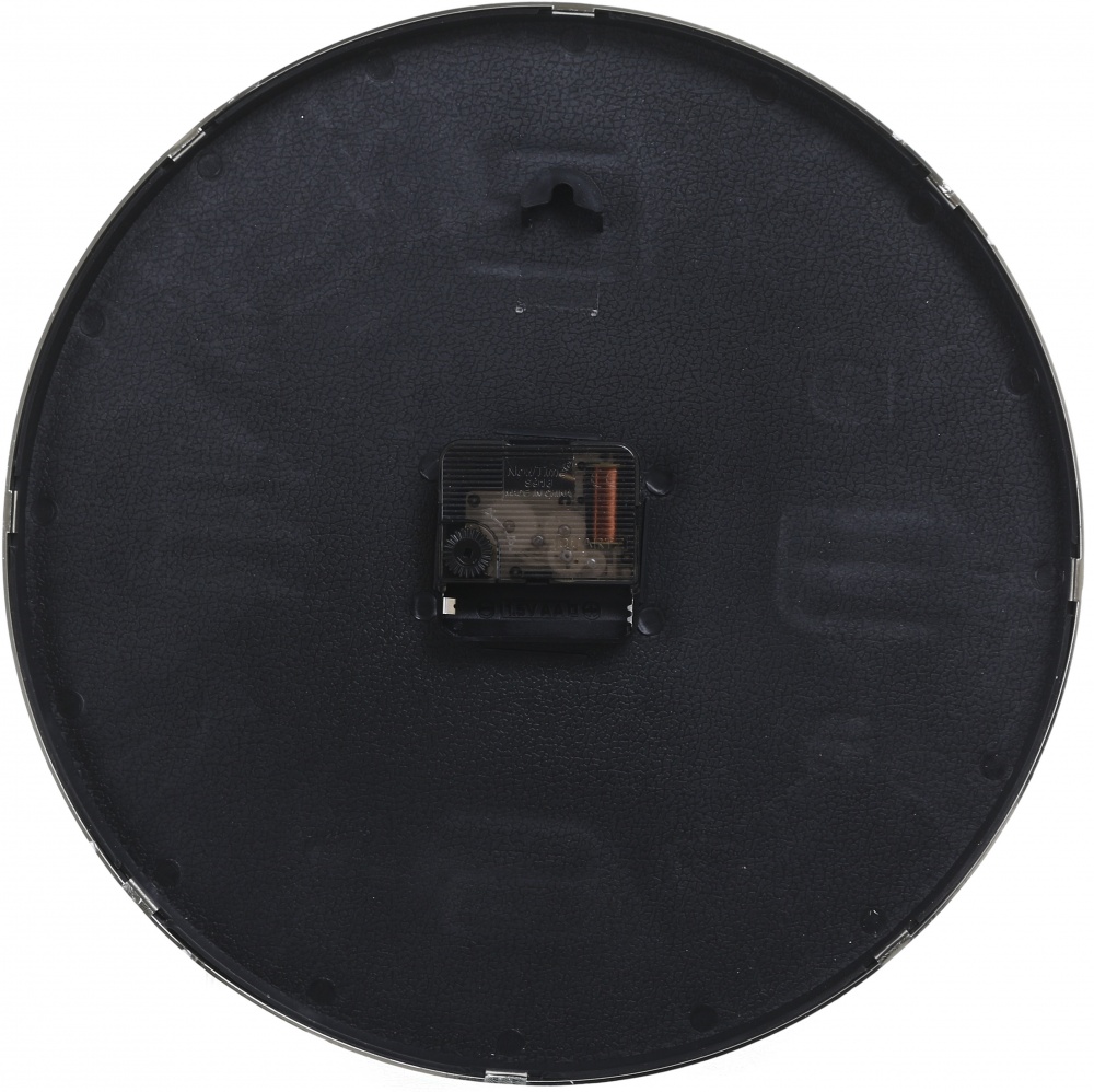 Часы настенные Ross 30х30х4 см серебряная рамка черный циферблат