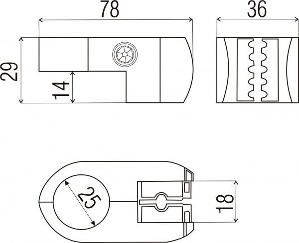 Тримач скла або ДСП R-52 регульований