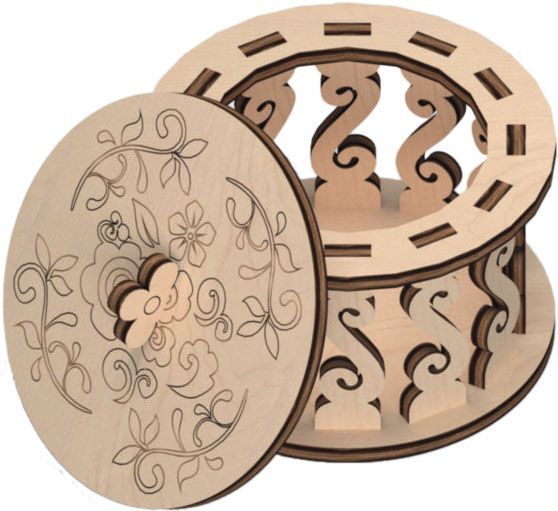 Конструктор деревянный Зірка Шкатулка Ажур