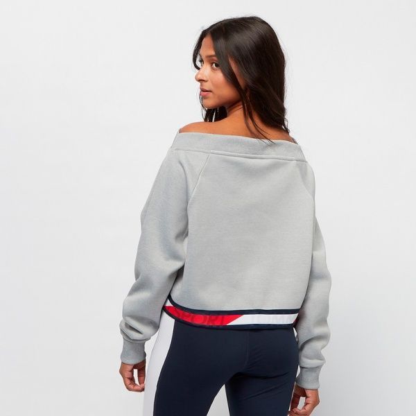 Джемпер Tommy Hilfiger CROP V NECK SWEATER WITH TAPE S10S100363001 р. L светло-серый