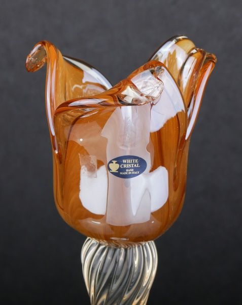 Ваза Stelo 3PT 13х13х38 см горіхова White cristal