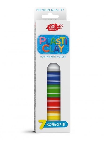 Пластилін повітряний для ліплення ART Nota Bene PlastiClay 7 кольорів