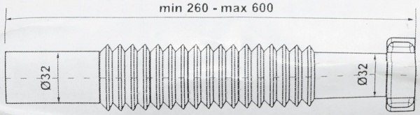 Труба гофрированная ScandiSPA 260-600 мм SN00000039