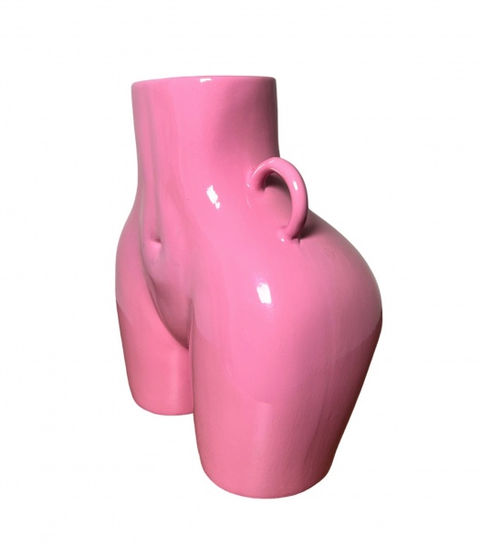 Ваза керамическая Nana ceramics Ким 25 см розовый глянец 