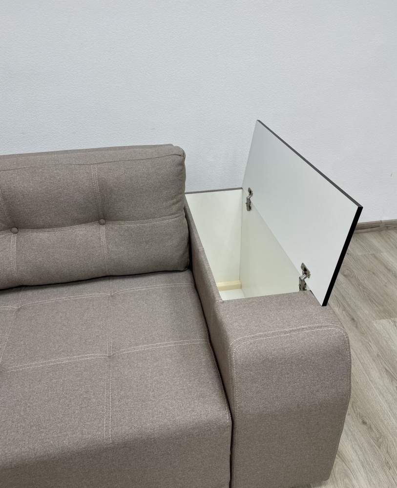 Диван прямий Елегант Епісофт Діжон ліва ніша капучино 2400x1060x890 мм