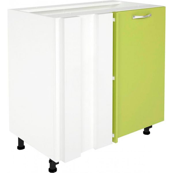 Тумба нижняя угловая МС Варшава НЧ 80/82/45 щит лайм Грейд