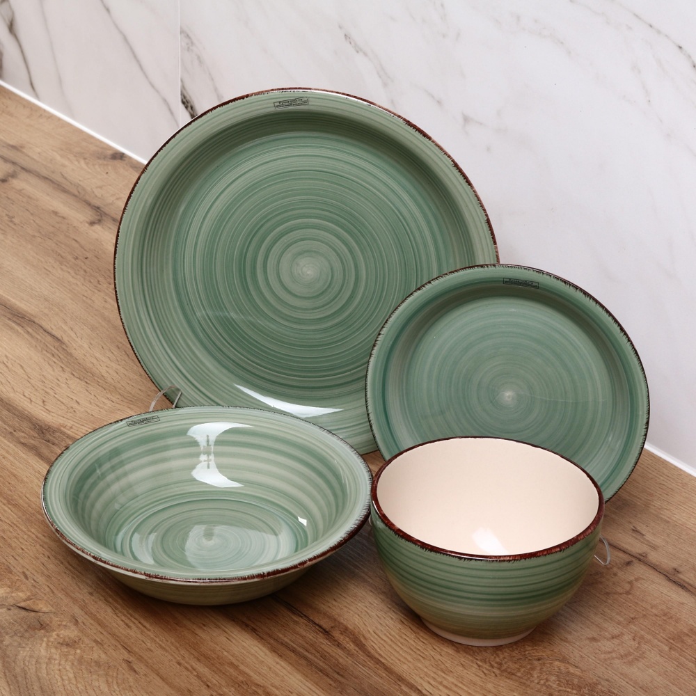 Тарілка супова Fiora Retro Green 21.5 см