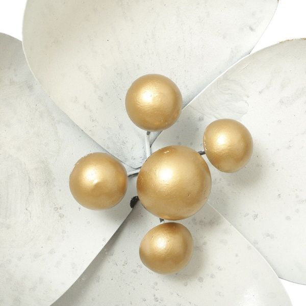 Декор настенный Ромашка 39x89 см серебряный 