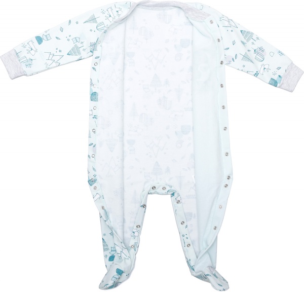 Комбинезон унисекс Фламинго р.74 ментоловый 647-007 