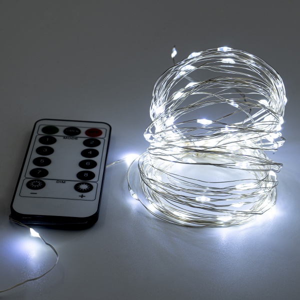 Декоративная гирлянда Altalusse (INL-2104U-100 Cold) встроенный светодиод (LED) 100 ламп 10 м 