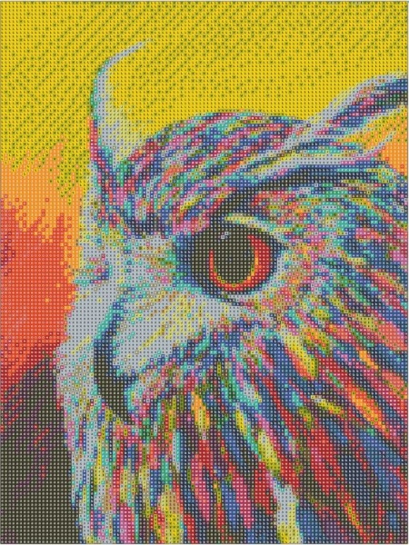 Картина стразами Красочная сова 30x40 см 954063 Santi 
