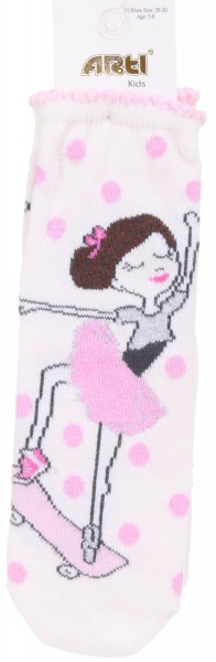 Шкарпетки для дівчаток ARTI 200179 р.5-6 молочний 