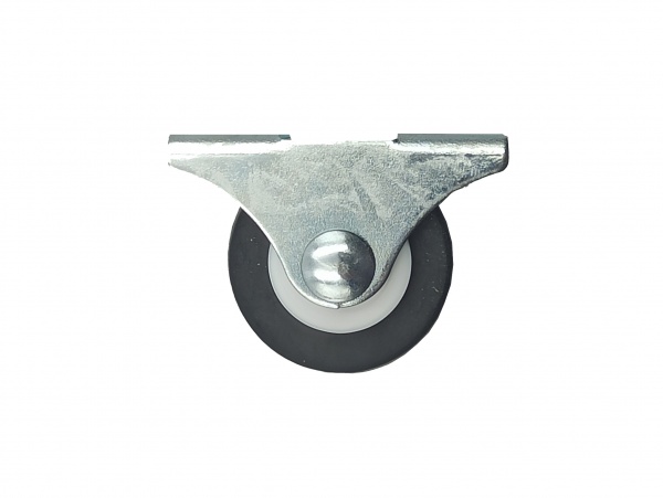 Ролик мебельный неповоротный термопл. резина D30 H30 Burak 0265SUS