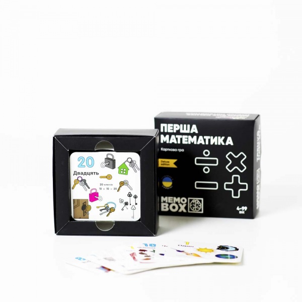 Гра карткова JoyBand Настільна гра JOYBAND MEMOBOX DELUX Перша математика MBD101
