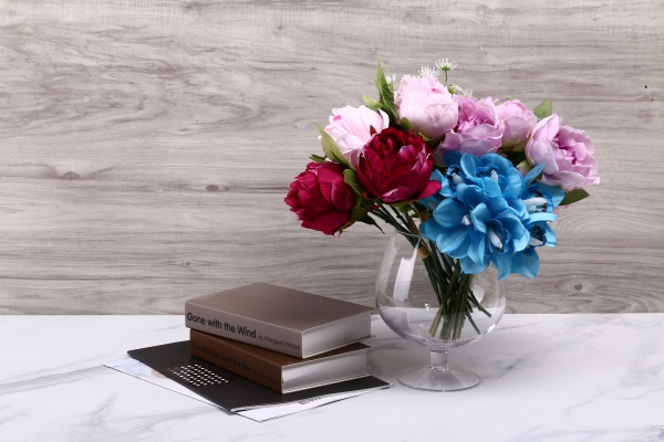 Ваза стеклянная прозрачная коньячка H185D150 18,5 см 