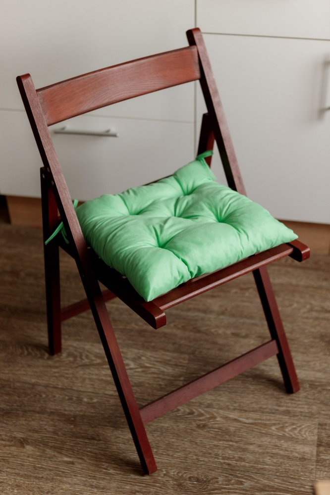 Подушка на стул Фибра 40х40 зеленая Прованс