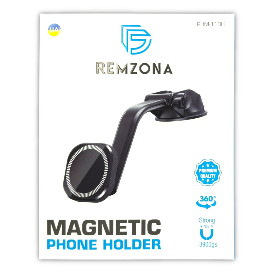 Автотримач Remzona PHM-11BK [019] Black