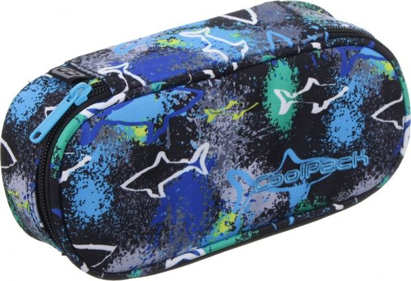Пенал Campus Sharks CoolPack синий с рисунком
