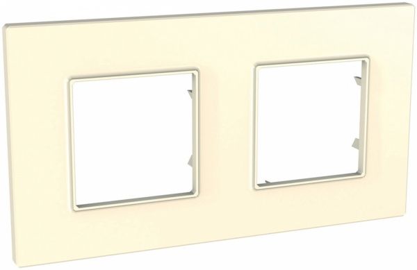 Рамка двухместная Schneider Electric Unica QUADRO универсальная кремовый MGU2.704.25