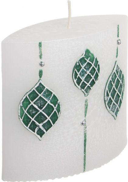 Свічка декоративна Аплікація зелена 55x125 Pako-If