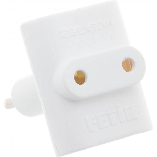 Переходник Fetih без заземления 3 гн. белый 