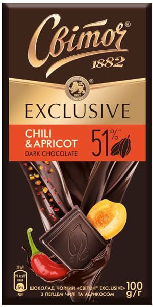 Шоколад Світоч Exclusive Chili&Apricot 100 г