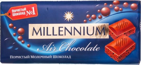 Шоколад Millennium молочный пористый 90 г (4820075505547)