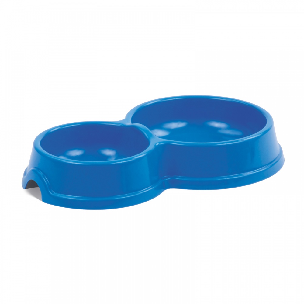 Миска двойная Природа №1 150/270 мл для кошек синяя