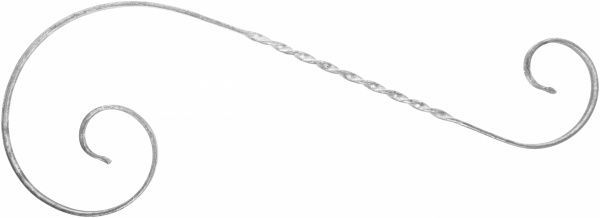 Завиток несимметричный скрученный 800х275 мм 01.077К