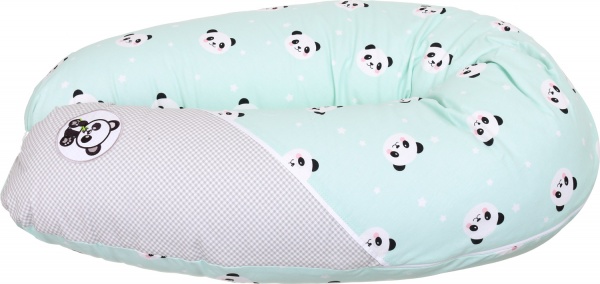 Подушка для годування Papaella Панда 30х190 см м'ятний 