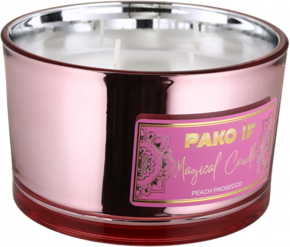Свеча ароматическая Pako-If Magical candle 130x80 мм Peach prosecco