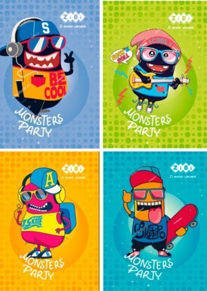 Блокнот MONSTERS А6 40 листов ZB.12134 ZiBi