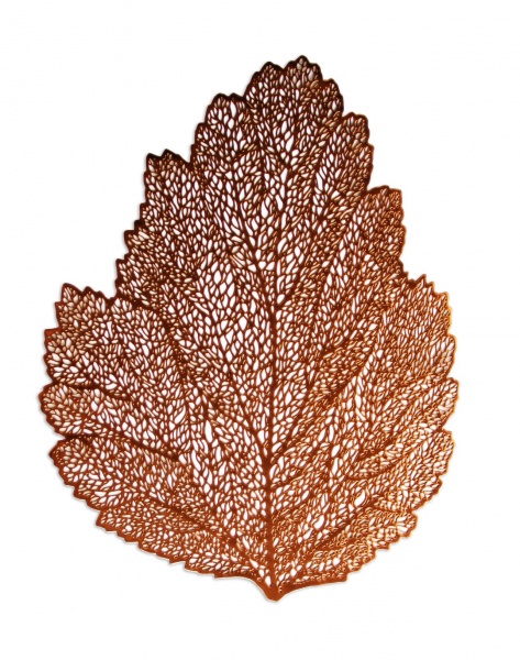 Подставка под горячее Листья ажурная бронза 36х47 см