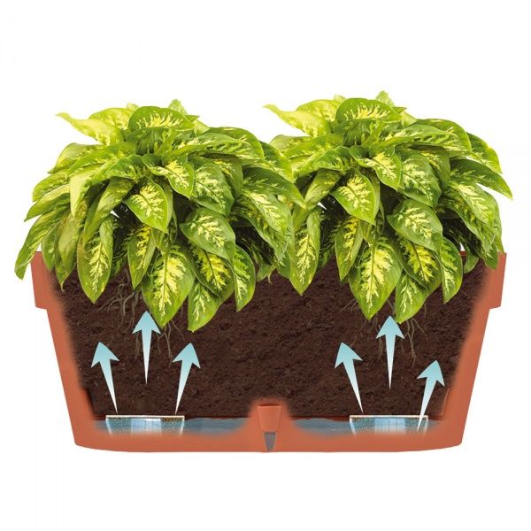 Горшок Form Plastic LATINA Window BOX квадратный 6,7л серый 