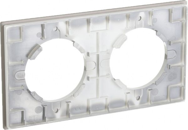 Рамка двухместная HausMark Bela матовый хром SNG-FRM.RD20G2-MC