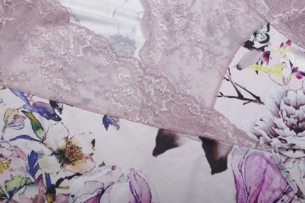 Халат домашний Roksana Magnolia 747/60009 р. XL розовый с принтом 